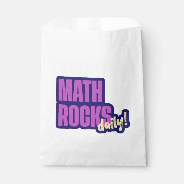 Math Rocks Daily Teacher Favor Bag (Front)