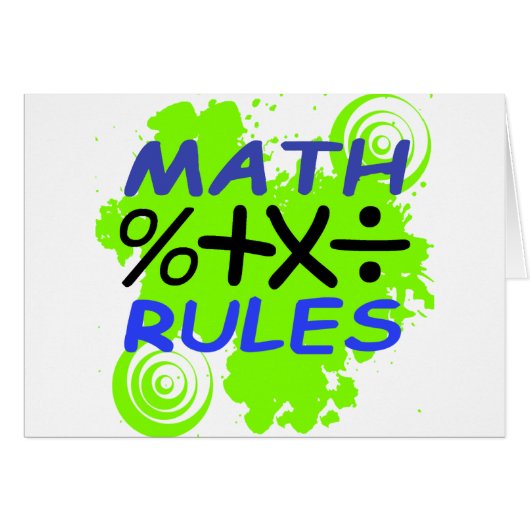 Math Rules Cards (Front Horizontal)