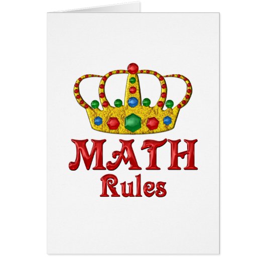 MATH Rules Cards (Front)