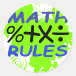 Math Rules Classic Round Sticker