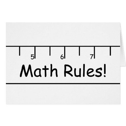 Math Rules! Greeting Card | Zazzle