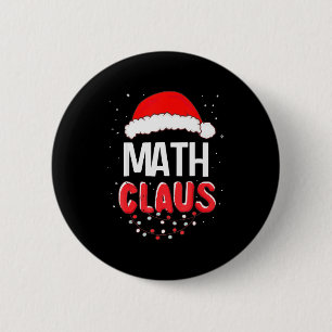 Math Santa Claus Christmas Matching Costume Button