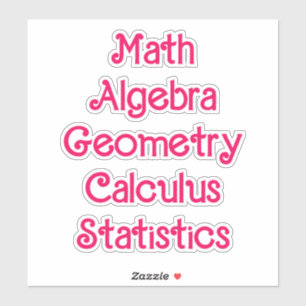 Math School Subject Sticker