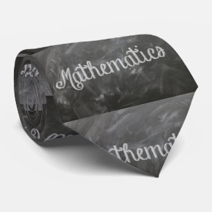Math School Teacher Blackboard Chalk Necktie