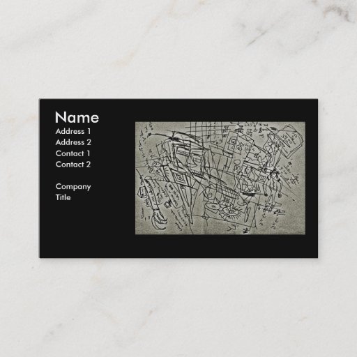 Customizable MATH SCRIBBLE BUSINESS CARDS