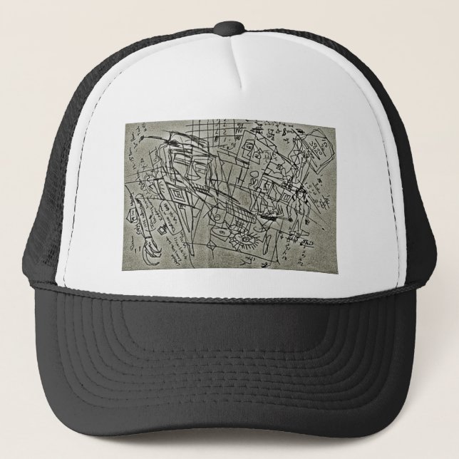 MATH SCRIBBLE TRUCKER HAT (Front)