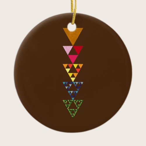 Math Sierpinski Triangle Algebra Geometry Math Ceramic Ornament