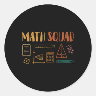Math Squad Math Teacher Math Classic Round Sticker