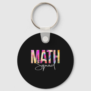 Math Squad Tie Dye Back To School Women Appreciati Keychain