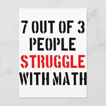 Math Struggle Postcard by mrteeshirtshope at Zazzle