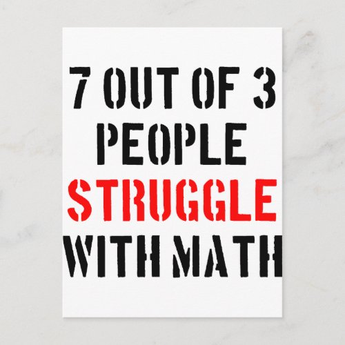 Math Struggle Postcard