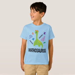 Math Student Mathosaurus Dinosaur T-Shirt | Zazzle