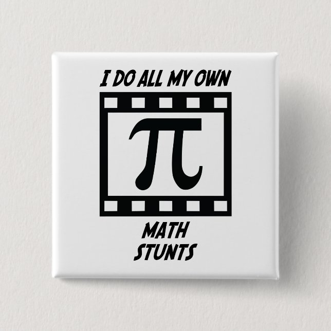 Math Stunts Pinback Button (Front)