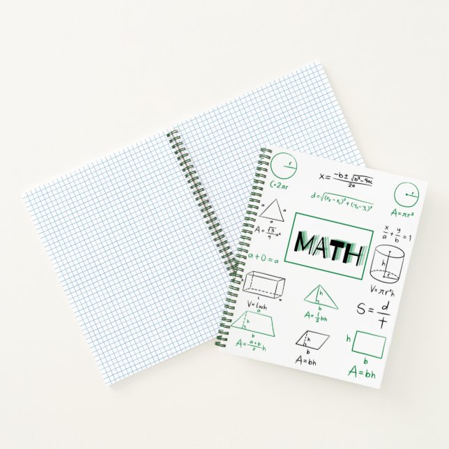 Math Subject Graphing Notebook  (Inside)