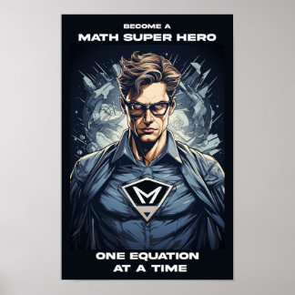 Math Super Hero Classroom Poster