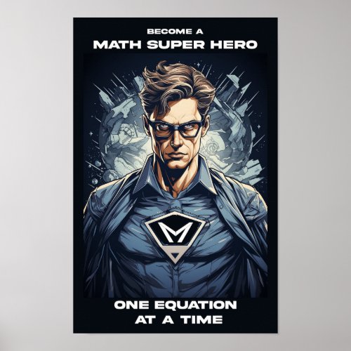 Math Super Hero Classroom Poster