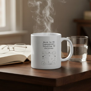 Math Superpower Teacher | Calling & Passion Coffee Mug
