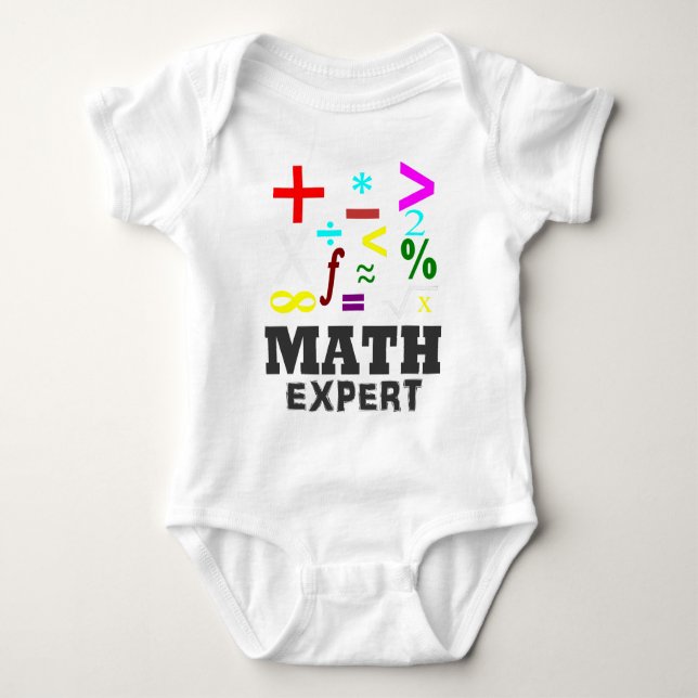 Math Symbols Baby Bodysuit (Front)