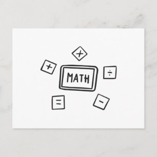 Math symbols for Kids Postcard