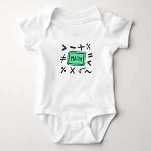 Math symbols for Students and Parents Baby Bodysuit