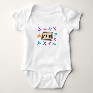 Math symbols for Students and Parents Baby Bodysuit