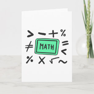 Math symbols for Students and Parents Card