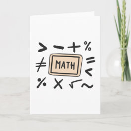 Math symbols for Students and Parents Card