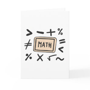 Math symbols for Students and Parents Card