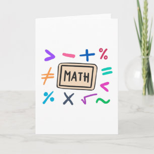 Math symbols for Students and Parents Card