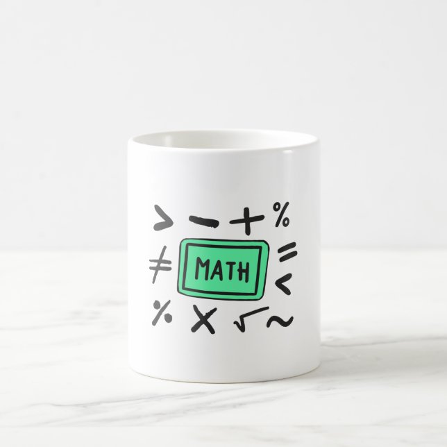 Math symbols for Students and Parents Coffee Mug (Center)