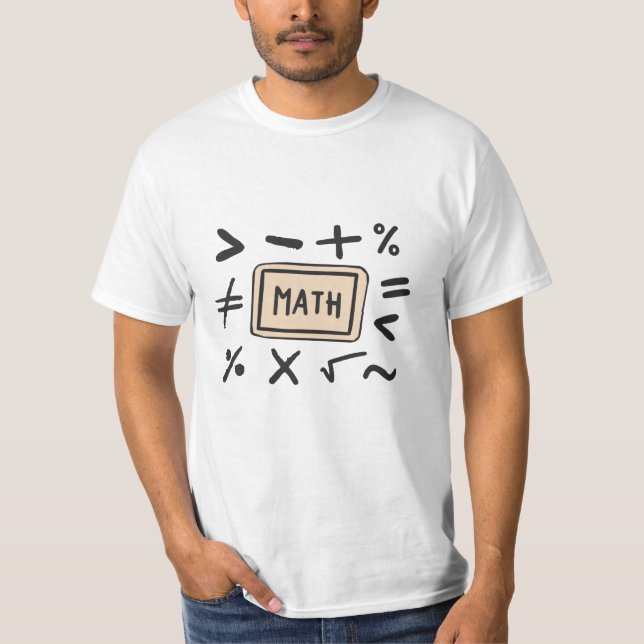 Math symbols for Students and Parents T-Shirt (Front)