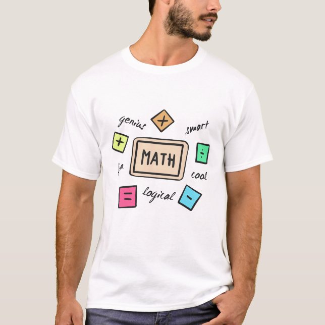 Math symbols for Students and Parents T-Shirt (Front)