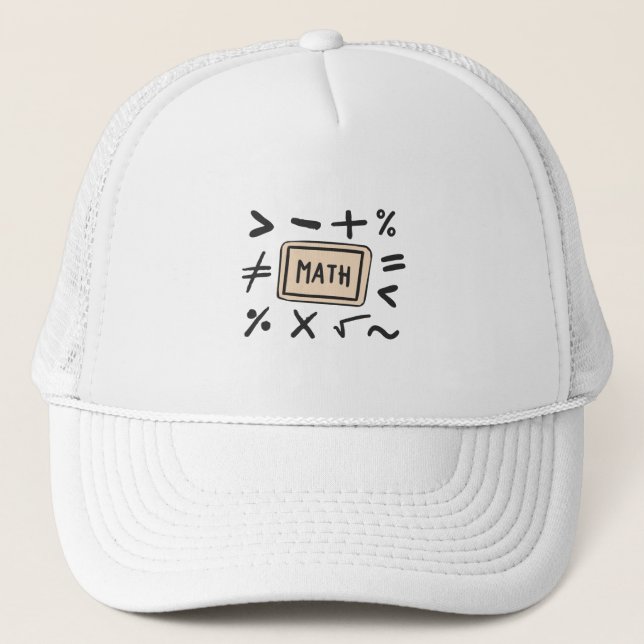 Math symbols for Students and Parents Trucker Hat (Front)