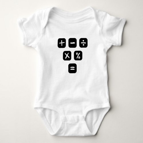 Math Symbols mathematical Signs Baby Bodysuit