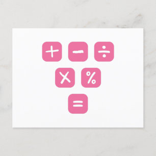 Math Symbols mathematical Signs Maths Postcard