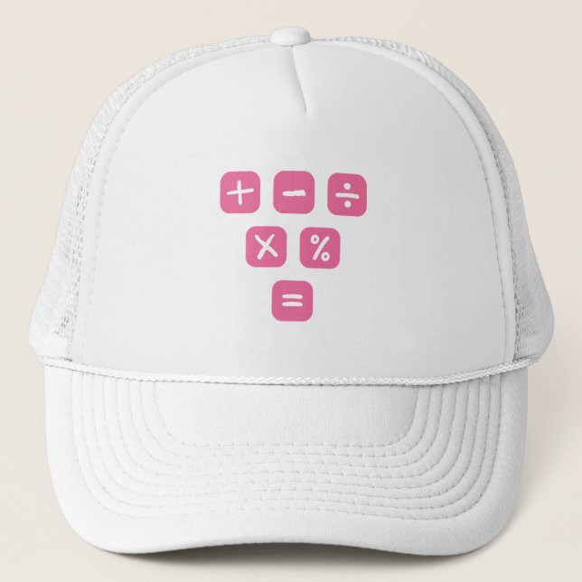 Math Symbols mathematical Signs Maths Trucker Hat (Front)