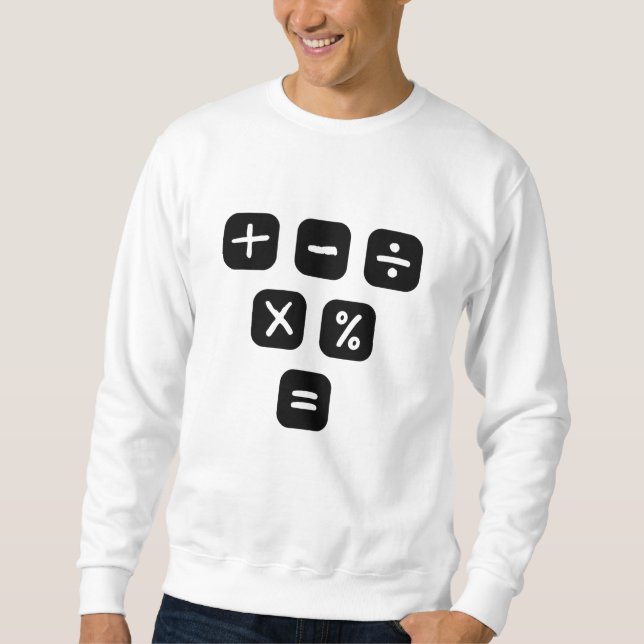 Math Symbols mathematical Signs Sweatshirt (Front)