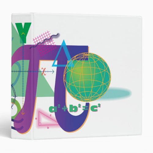 math symbols notebook 3 ring binder