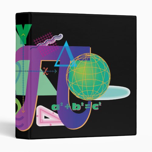 math symbols notebook 3 ring binder