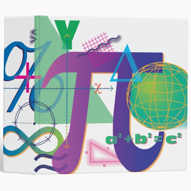 math symbols notebook 3 ring binder (Front/Spine)