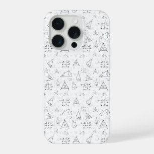 Math Symbols Pattern Minimalist Geek iPhone 15 Pro Case