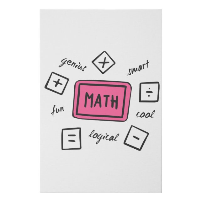 Math symbols Students and Parents Faux Canvas Print (Front)