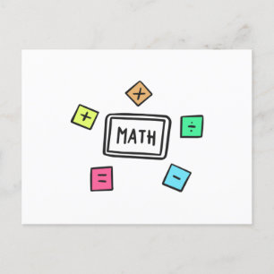 Math symbols Students and Parents Postcard