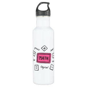 Math symbols Students and Parents Stainless Steel Water Bottle
