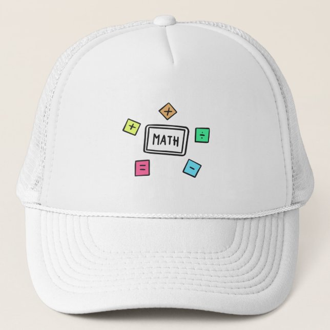Math symbols Students and Parents Trucker Hat (Front)