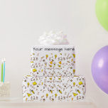 Math Symbols Teacher Wrapping Paper<br><div class="desc">Add a name to this fun math teacher's badge filled with equations,  pencils,  etc.</div>