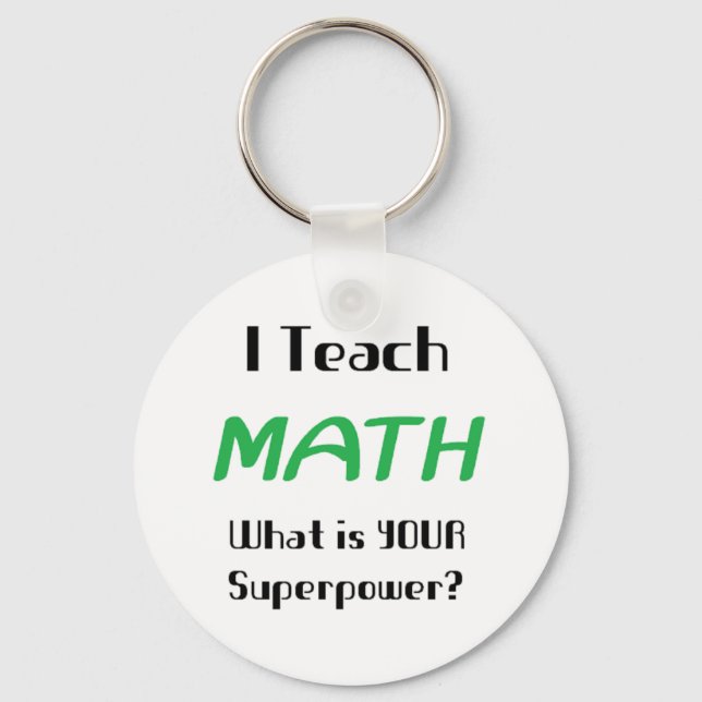 math teach keychain (Front)