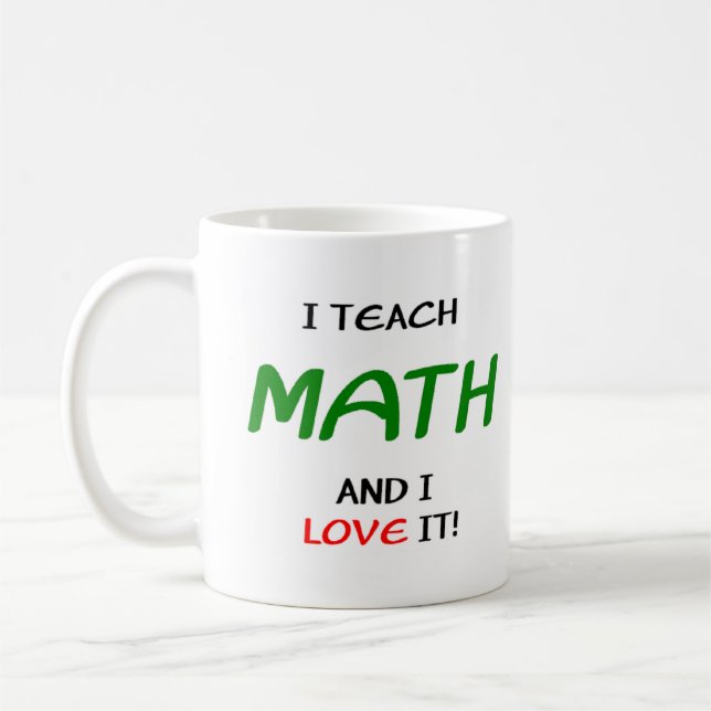 math teach & love coffee mug (Left)