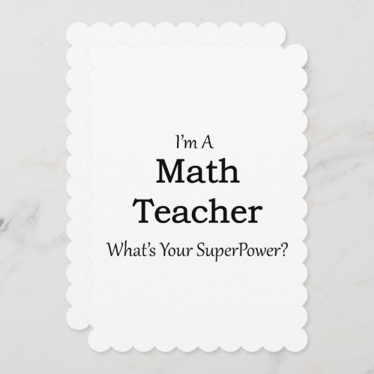 Math Teacher (Front/Back)