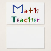 Math Teacher (Front & Back)